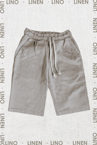 Shorts Lino Gris Piedra