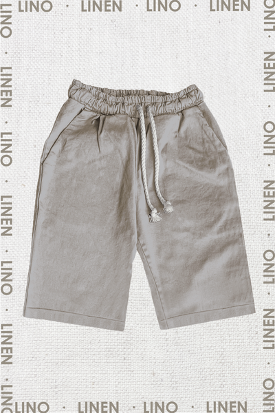 Shorts Lino Gris Piedra