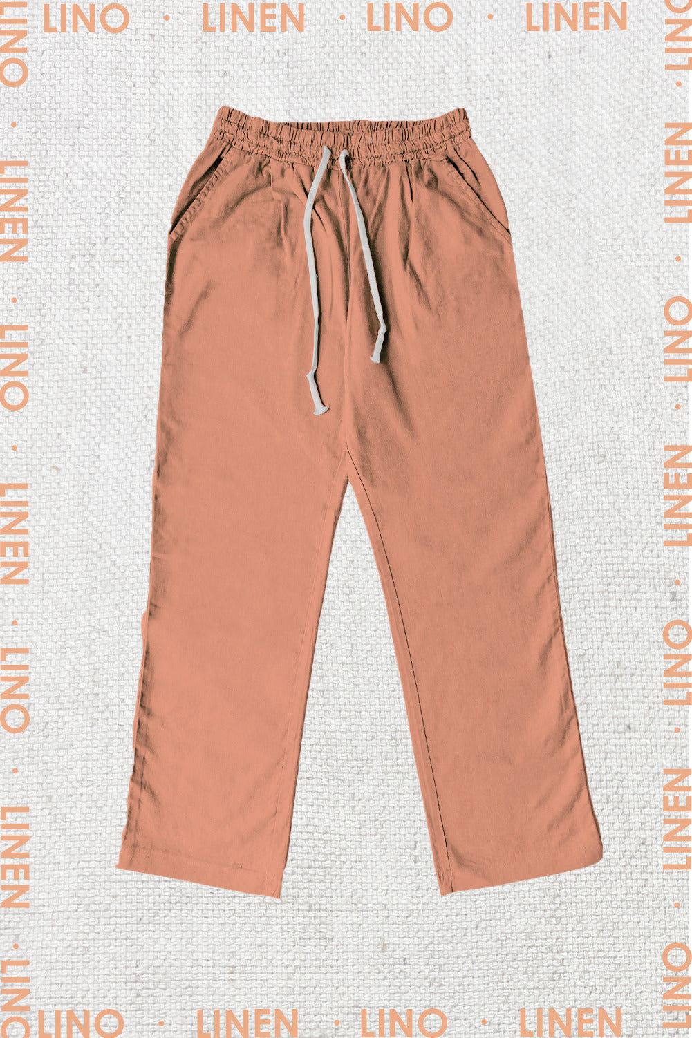 Pantalón Lino Naranja