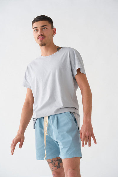 Shorts Lino Azul Cielo