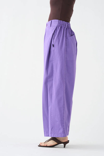 Pantalón Wide Lila Lino