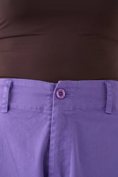 Pantalón Wide Lila Lino