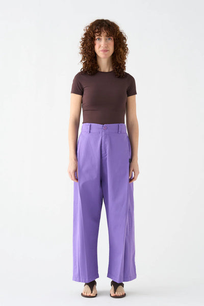 Pantalón Wide Lila Lino