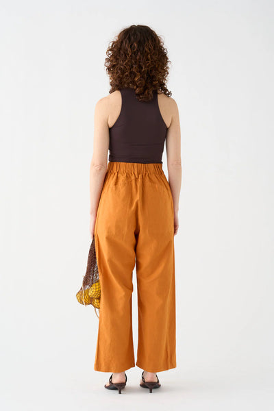 Pantalón Wide Naranja Lino