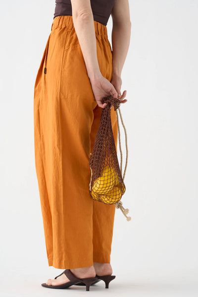 Pantalón Wide Naranja Lino