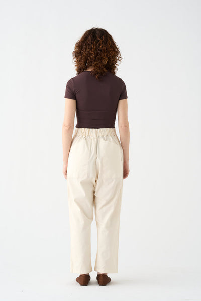 Pantalón Wide crudo Lino