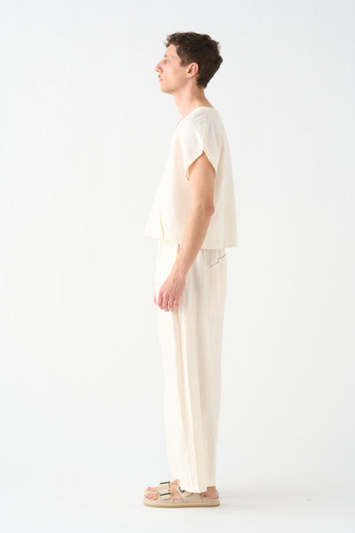 Pantalón Wide crudo Lino