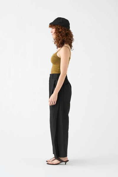 Pantalón Wide Negro Lino