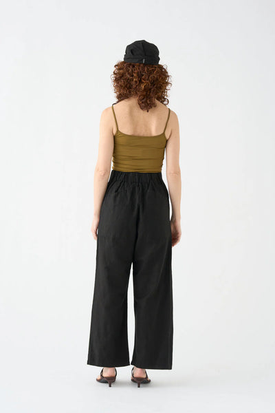 Pantalón Wide Negro Lino