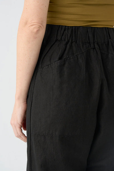 Pantalón Wide Negro Lino