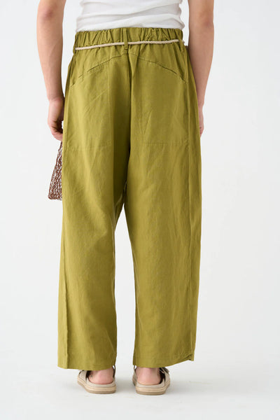 Pantalón Wide Pistacho Lino