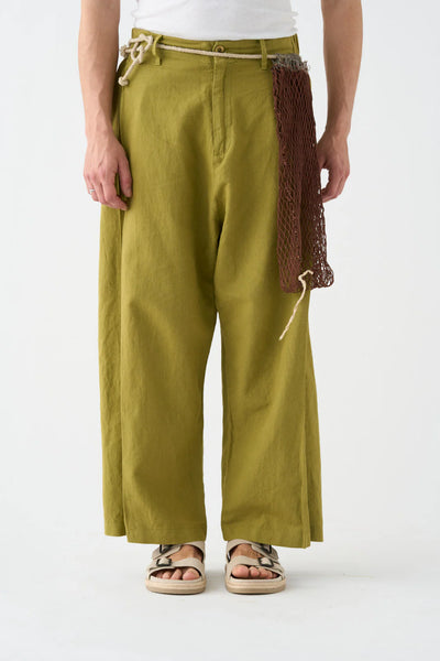 Pantalón Wide Pistacho Lino
