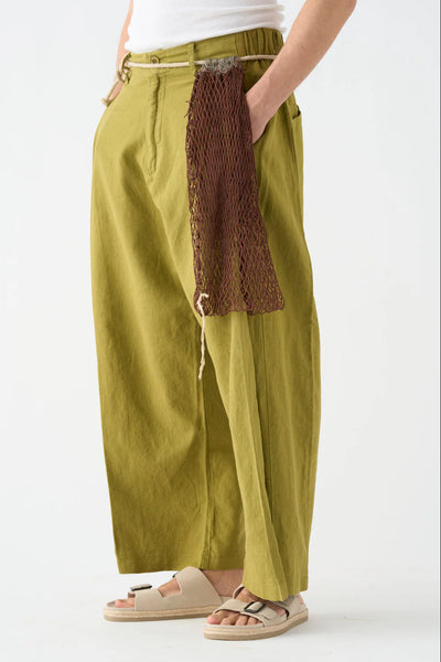 Pantalón Wide Pistacho Lino