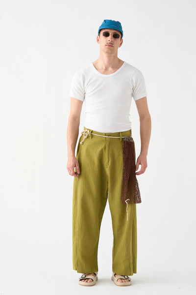 Pantalón Wide Pistacho Lino