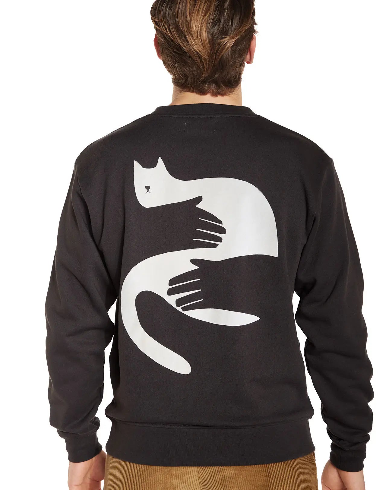 Cat Hug Sweater Black