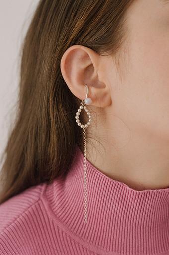 Crystal Pearled Ear Cuff