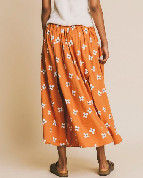 Molopo flowers skirt terracota