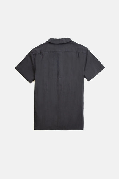 Classic linen ss Shirt Black