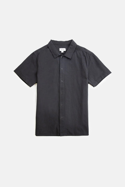 Classic linen ss Shirt Black