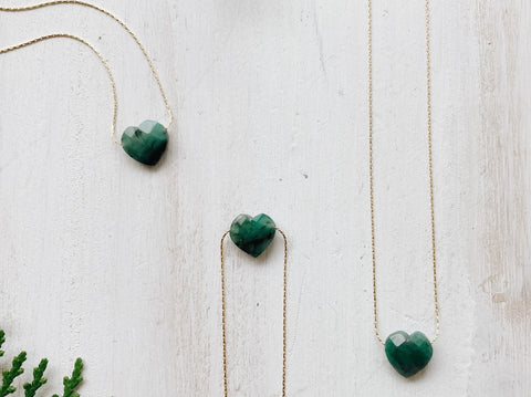 Esmeralda Heart Necklace