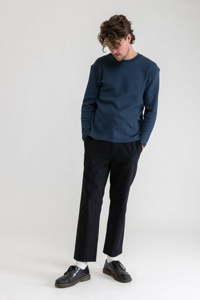 Classic Waffle Knit (worn navy)