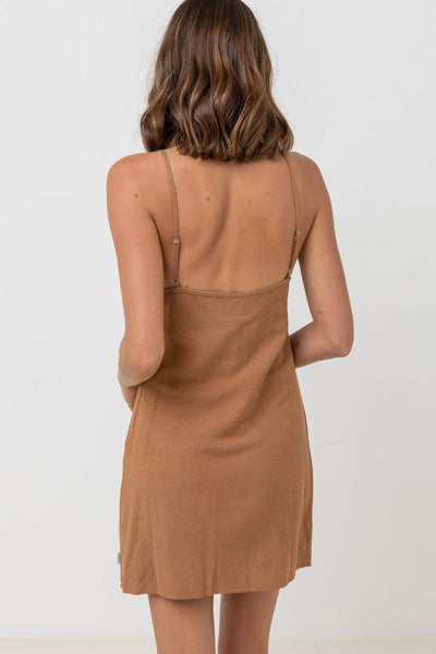 Classic slip Dress Caramel