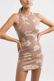 Hibiscus Knit mini dress