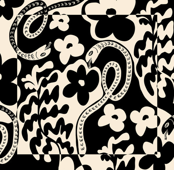 Bandana PSYCHO FLOWER BLACK