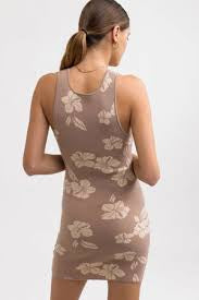 Hibiscus Knit mini dress