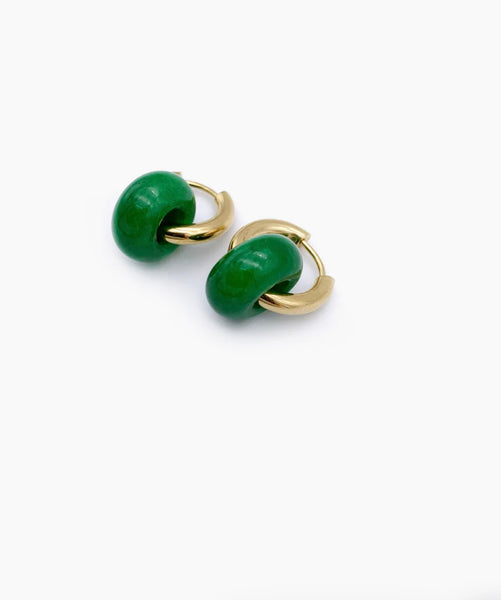 Green Stone Earings