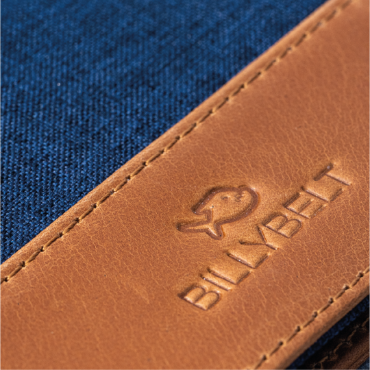 Leather Wallet Blue Jeans