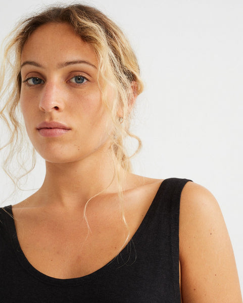 Black Hemp Tank Top
